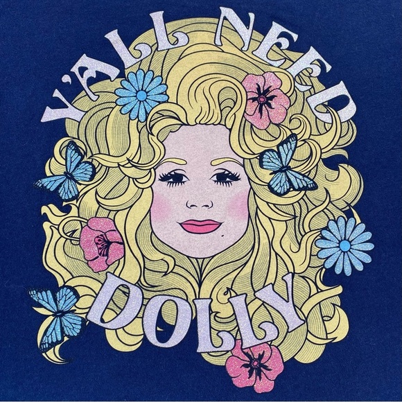 Y’all Need Dolly Graphic Sparkly T-shirt - Picture 2 of 6